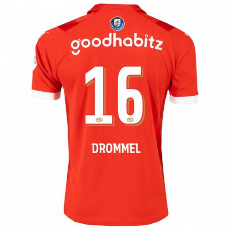 Kandiny Kinder Joël Drommel #16 Rot Heimtrikot Trikot 2023/24 T-Shirt