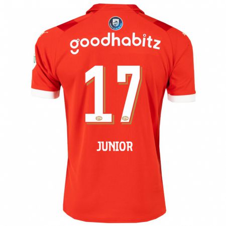 Kandiny Kinder Mauro Júnior #17 Rot Heimtrikot Trikot 2023/24 T-Shirt