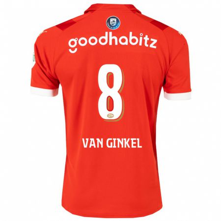Kandiny Kinder Marco Van Ginkel #8 Rot Heimtrikot Trikot 2023/24 T-Shirt