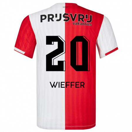 Kandiny Kinder Mats Wieffer #20 Rot-Weiss Heimtrikot Trikot 2023/24 T-Shirt