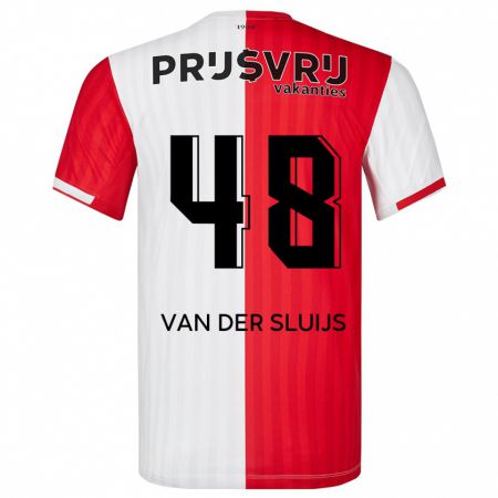 Kandiny Kinder Joep Van Der Sluijs #48 Rot-Weiss Heimtrikot Trikot 2023/24 T-Shirt