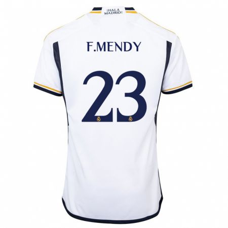 Kandiny Kinder Ferland Mendy #23 Weiß Heimtrikot Trikot 2023/24 T-Shirt