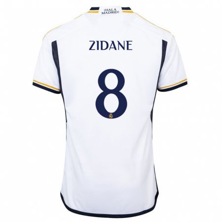 Kandiny Kinder Théo Zidane #8 Weiß Heimtrikot Trikot 2023/24 T-Shirt