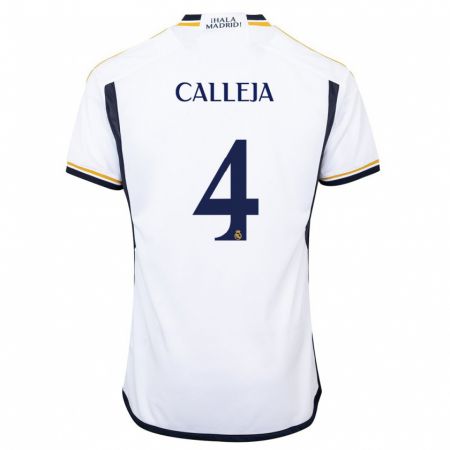Kandiny Kinder Jaime Calleja #4 Weiß Heimtrikot Trikot 2023/24 T-Shirt