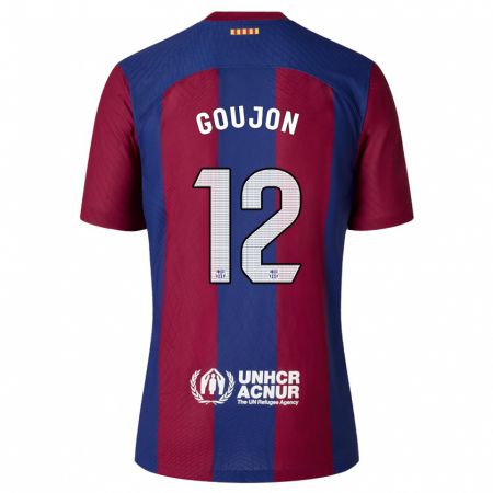 Kandiny Kinder Iker Goujón #12 Rot Blau Heimtrikot Trikot 2023/24 T-Shirt