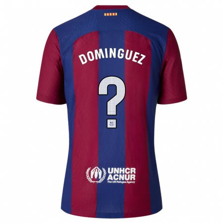 Kandiny Kinder Sergi Domínguez #0 Rot Blau Heimtrikot Trikot 2023/24 T-Shirt
