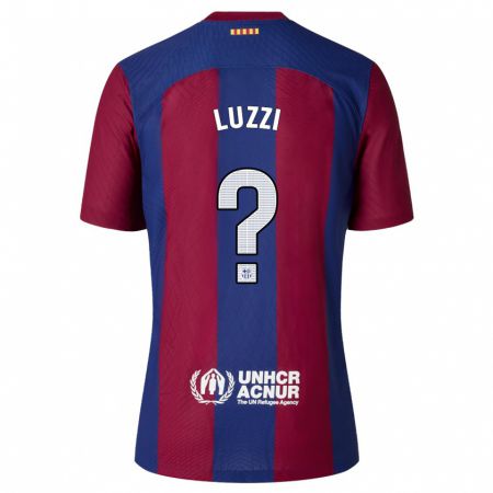 Kandiny Kinder Fabian Luzzi #0 Rot Blau Heimtrikot Trikot 2023/24 T-Shirt