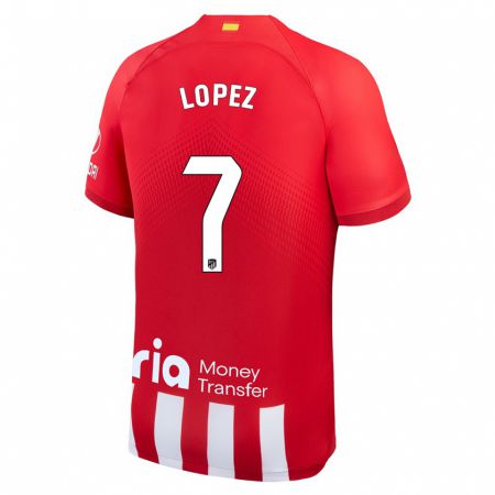 Kandiny Kinder Maitane Lopez #7 Rot-Weiss Heimtrikot Trikot 2023/24 T-Shirt