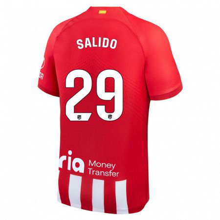 Kandiny Kinder Alberto Salido #29 Rot-Weiss Heimtrikot Trikot 2023/24 T-Shirt
