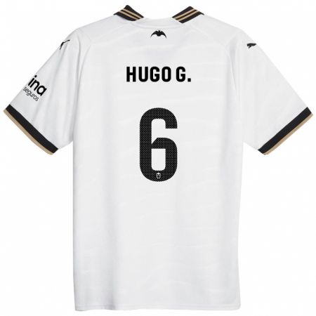 Kandiny Kinder Hugo Guillamón #6 Weiß Heimtrikot Trikot 2023/24 T-Shirt