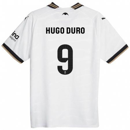 Kandiny Kinder Hugo Duro #9 Weiß Heimtrikot Trikot 2023/24 T-Shirt