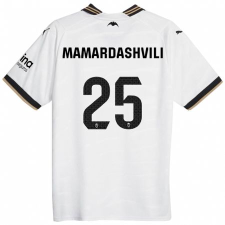 Kandiny Kinder Giorgi Mamardashvili #25 Weiß Heimtrikot Trikot 2023/24 T-Shirt