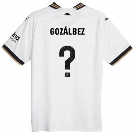Kandiny Kinder Pablo Gozálbez #0 Weiß Heimtrikot Trikot 2023/24 T-Shirt