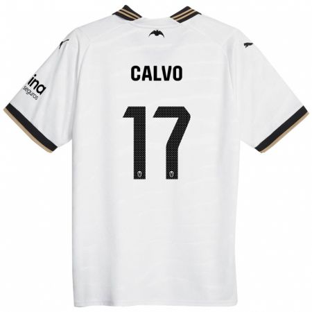 Kandiny Kinder Borja Calvo #17 Weiß Heimtrikot Trikot 2023/24 T-Shirt