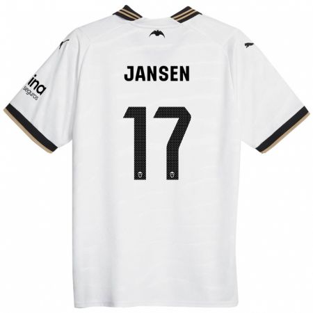 Kandiny Kinder Ellen Jansen #17 Weiß Heimtrikot Trikot 2023/24 T-Shirt