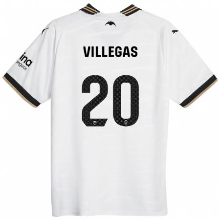 Kandiny Kinder Noelia Villegas #20 Weiß Heimtrikot Trikot 2023/24 T-Shirt