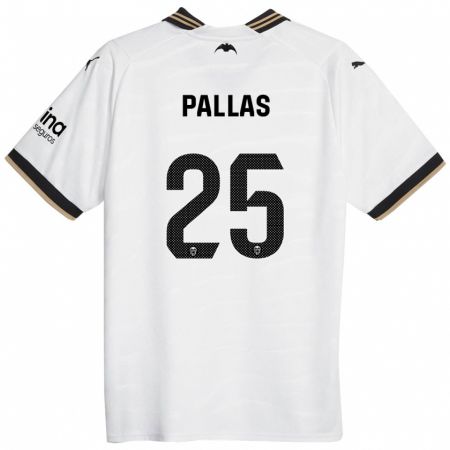 Kandiny Kinder Nerea Pallas #25 Weiß Heimtrikot Trikot 2023/24 T-Shirt