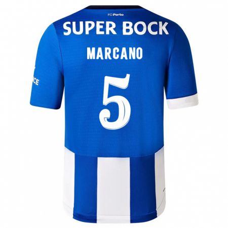 Kandiny Kinder Iván Marcano #5 Blau Weiss Heimtrikot Trikot 2023/24 T-Shirt