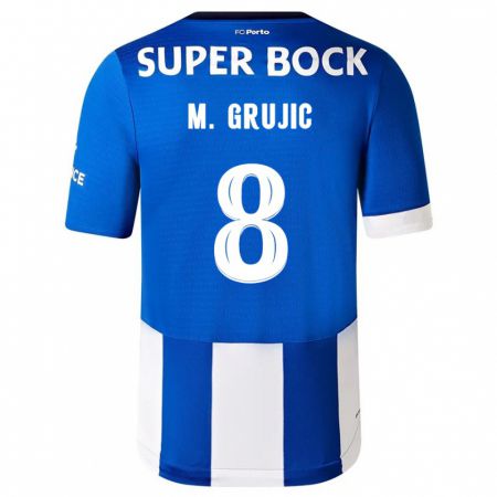 Kandiny Kinder Marko Grujic #8 Blau Weiss Heimtrikot Trikot 2023/24 T-Shirt