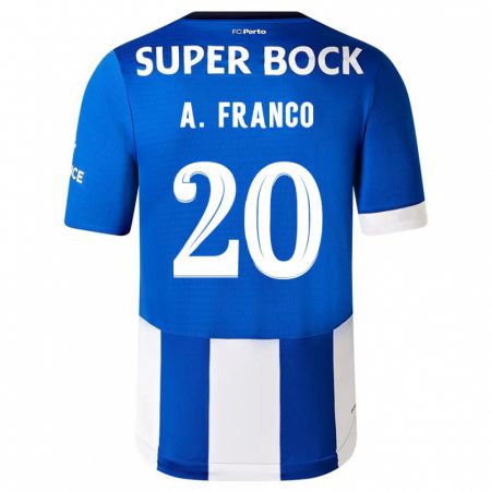 Kandiny Kinder André Franco #20 Blau Weiss Heimtrikot Trikot 2023/24 T-Shirt