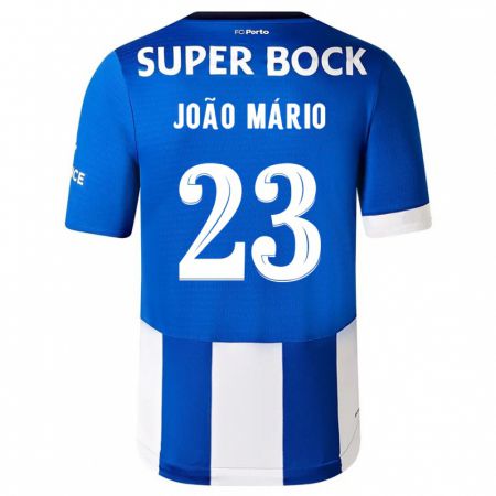 Kandiny Kinder João Mário #23 Blau Weiss Heimtrikot Trikot 2023/24 T-Shirt