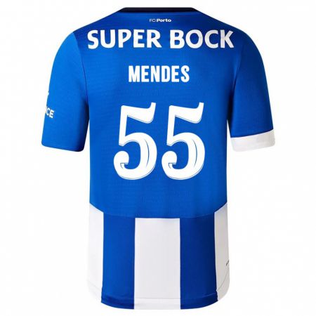Kandiny Kinder João Mendes #55 Blau Weiss Heimtrikot Trikot 2023/24 T-Shirt