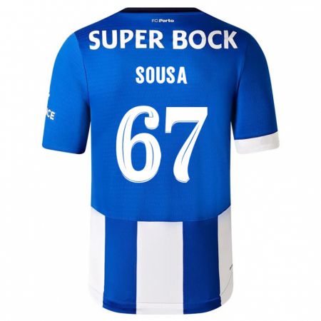 Kandiny Kinder Vasco Sousa #67 Blau Weiss Heimtrikot Trikot 2023/24 T-Shirt