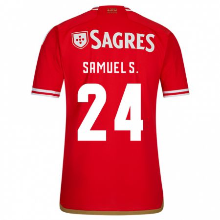 Kandiny Kinder Samuel Soares #24 Rot Heimtrikot Trikot 2023/24 T-Shirt