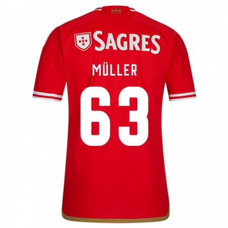 Kandiny Kinder José Müller #63 Rot Heimtrikot Trikot 2023/24 T-Shirt