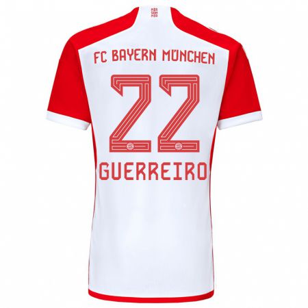 Kandiny Kinder Raphaël Guerreiro #22 Rot-Weiss Heimtrikot Trikot 2023/24 T-Shirt