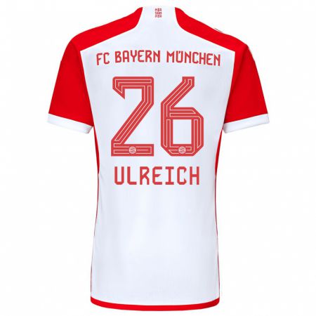 Kandiny Kinder Sven Ulreich #26 Rot-Weiss Heimtrikot Trikot 2023/24 T-Shirt