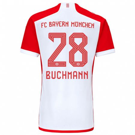 Kandiny Kinder Tarek Buchmann #28 Rot-Weiss Heimtrikot Trikot 2023/24 T-Shirt
