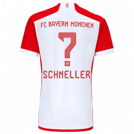 Kandiny Kinder Lukas Schneller #0 Rot-Weiss Heimtrikot Trikot 2023/24 T-Shirt