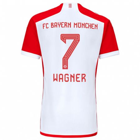 Kandiny Kinder Maximilian Wagner #7 Rot-Weiss Heimtrikot Trikot 2023/24 T-Shirt