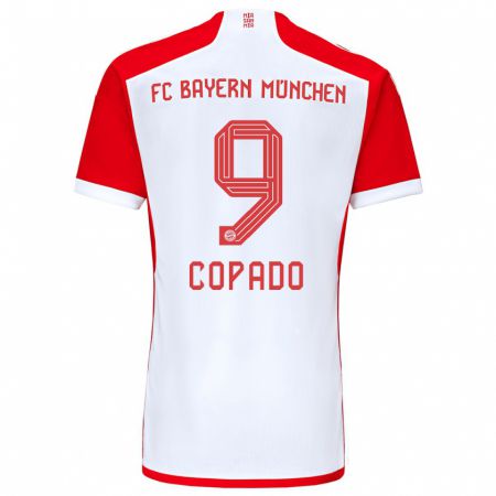 Kandiny Kinder Lucas Copado #9 Rot-Weiss Heimtrikot Trikot 2023/24 T-Shirt