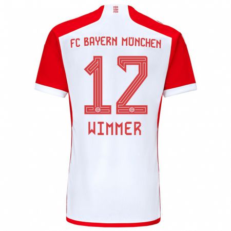 Kandiny Kinder Benedikt Wimmer #12 Rot-Weiss Heimtrikot Trikot 2023/24 T-Shirt