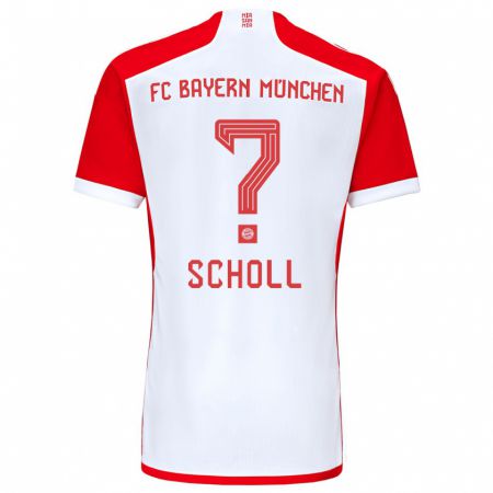 Kandiny Kinder Paul Scholl #0 Rot-Weiss Heimtrikot Trikot 2023/24 T-Shirt