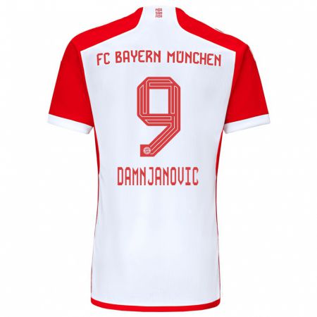 Kandiny Kinder Jovana Damnjanovic #9 Rot-Weiss Heimtrikot Trikot 2023/24 T-Shirt