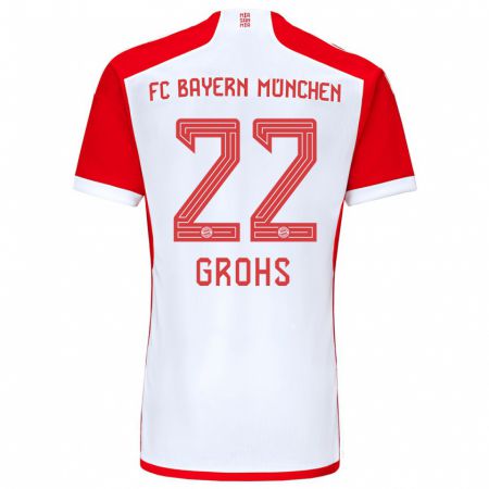 Kandiny Kinder Maria Luisa Grohs #22 Rot-Weiss Heimtrikot Trikot 2023/24 T-Shirt