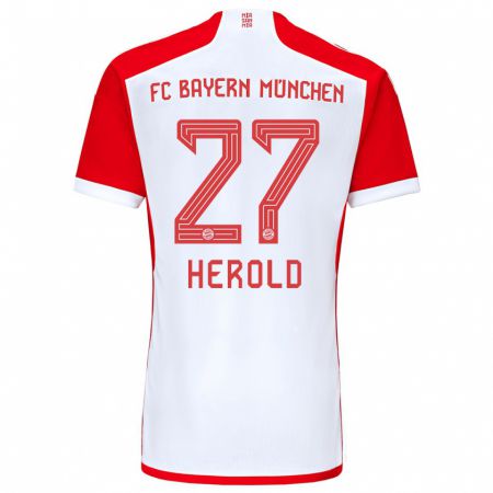Kandiny Kinder David Herold #27 Rot-Weiss Heimtrikot Trikot 2023/24 T-Shirt