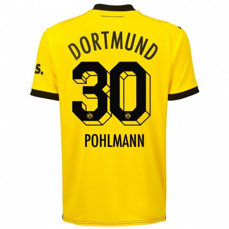 Kandiny Kinder Ole Pohlmann #30 Gelb Heimtrikot Trikot 2023/24 T-Shirt