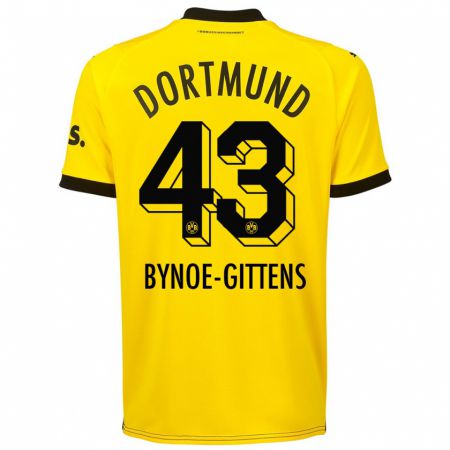 Kandiny Kinder Jamie Bynoe-Gittens #43 Gelb Heimtrikot Trikot 2023/24 T-Shirt