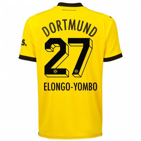 Kandiny Kinder Rodney Elongo-Yombo #27 Gelb Heimtrikot Trikot 2023/24 T-Shirt