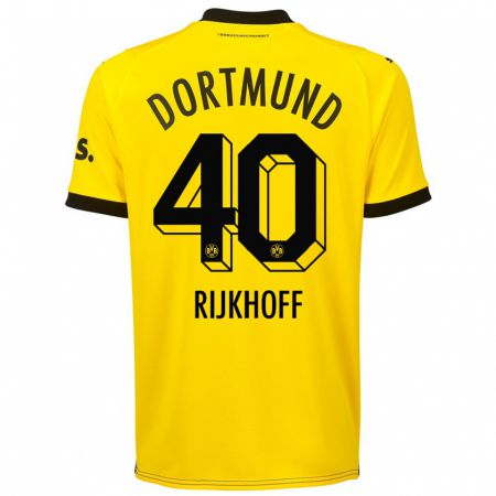 Kandiny Kinder Julian Rijkhoff #40 Gelb Heimtrikot Trikot 2023/24 T-Shirt