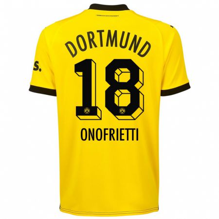 Kandiny Kinder Vincenzo Onofrietti #18 Gelb Heimtrikot Trikot 2023/24 T-Shirt