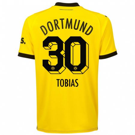Kandiny Kinder Vogt Tobias #30 Gelb Heimtrikot Trikot 2023/24 T-Shirt