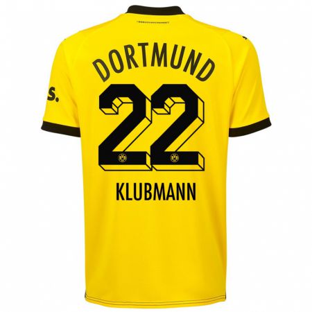 Kandiny Kinder Leon Klubmann #22 Gelb Heimtrikot Trikot 2023/24 T-Shirt