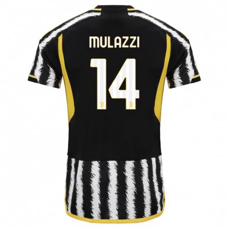 Kandiny Kinder Gabriele Mulazzi #14 Schwarz-Weiss Heimtrikot Trikot 2023/24 T-Shirt
