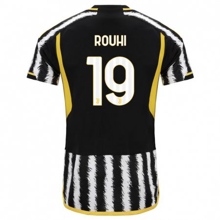 Kandiny Kinder Jonas Rouhi #19 Schwarz-Weiss Heimtrikot Trikot 2023/24 T-Shirt