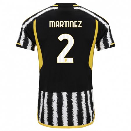 Kandiny Kinder Bruno Martinez #2 Schwarz-Weiss Heimtrikot Trikot 2023/24 T-Shirt